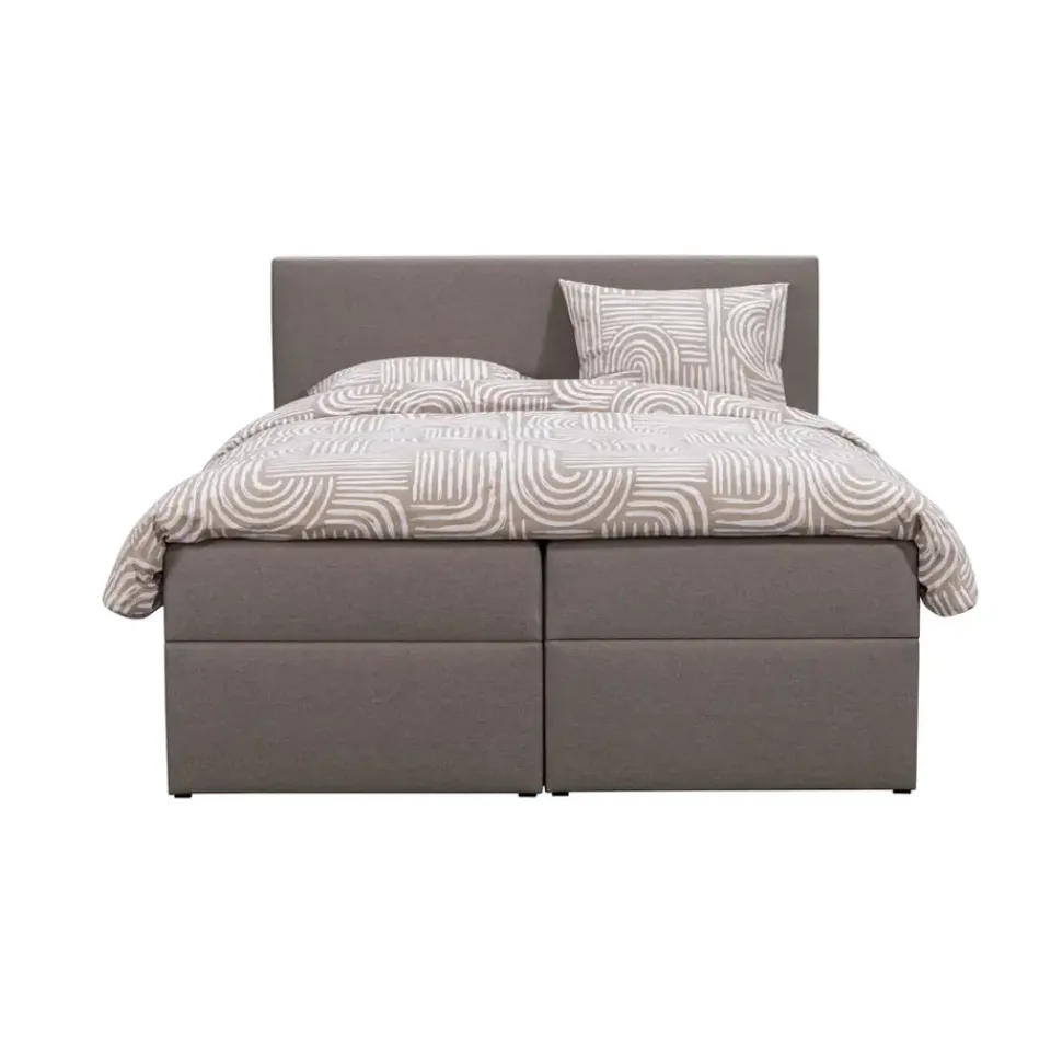 Leen Bakker Boxcombinatie met opbergruimte Orebro 6-delig - taupe - 180x200 cm Online