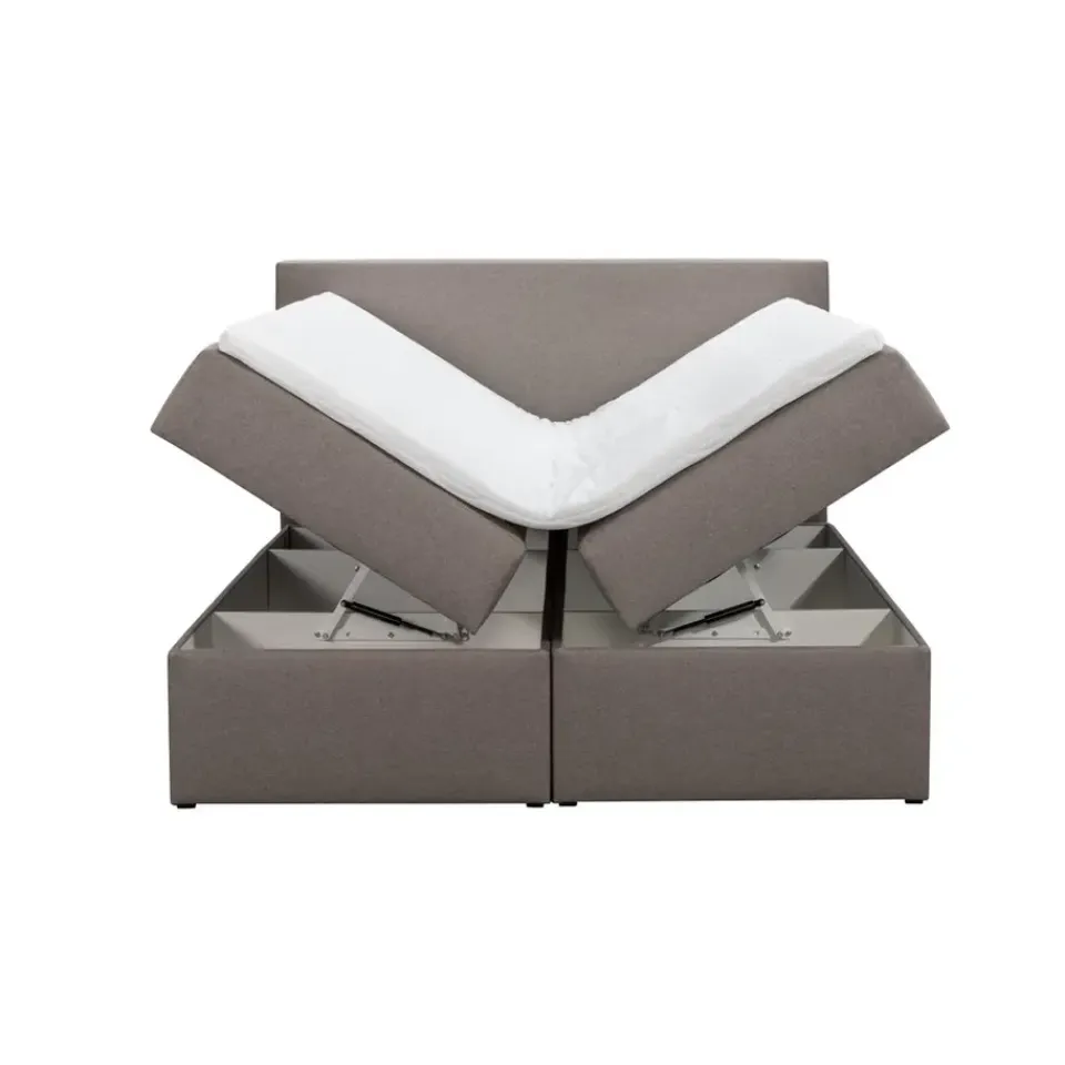 Leen Bakker Boxcombinatie met opbergruimte Orebro 6-delig - taupe - 140x200 cm Discount