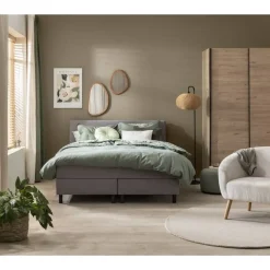 Leen Bakker Boxcombinatie Varberg 5-delig - grijs - 160x200 cm Online