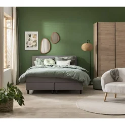 Leen Bakker Boxcombinatie Varberg 5-delig - grijs - 160x200 cm Online