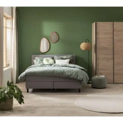 Leen Bakker Boxcombinatie Varberg 5-delig - grijs - 120x200 cm Discount