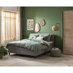 Leen Bakker Boxcombinatie Varberg 5-delig - grijs - 140x200 cm Discount