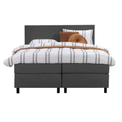 Leen Bakker Boxspring Liv egaal - antraciet - 180x200 cm - ronde poot Sale