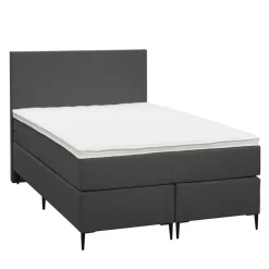 Leen Bakker Boxspring Liv egaal - antraciet - 120x200 cm - slanke poot Sale