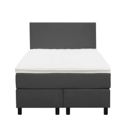 Leen Bakker Boxspring Liv egaal - antraciet - 120x200 cm - ronde poot Outlet