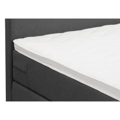 Leen Bakker Boxspring Liv egaal - antraciet - 90x200 cm - vierkante poot