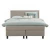 Leen Bakker Boxspring Liv egaal - beige - 140x200 cm - vierkante poot Clearance