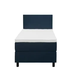 Leen Bakker Boxspring Liv egaal - blauw - 90x200 cm - ronde poot Clearance
