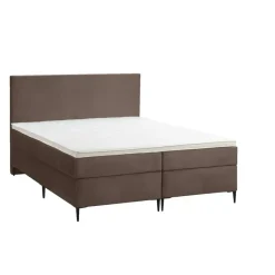 Leen Bakker Boxspring Liv egaal - bruin - 180x200 cm - slanke poot New