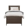 Leen Bakker Boxspring Liv egaal - bruin - 90x200 cm - slanke poot