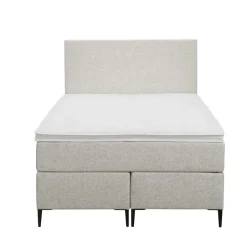 Leen Bakker Boxspring Liv egaal - ecru - 120x200 cm - slanke poot