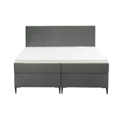 Leen Bakker Boxspring Liv egaal - grijs - 180x200 cm - slanke poot Discount