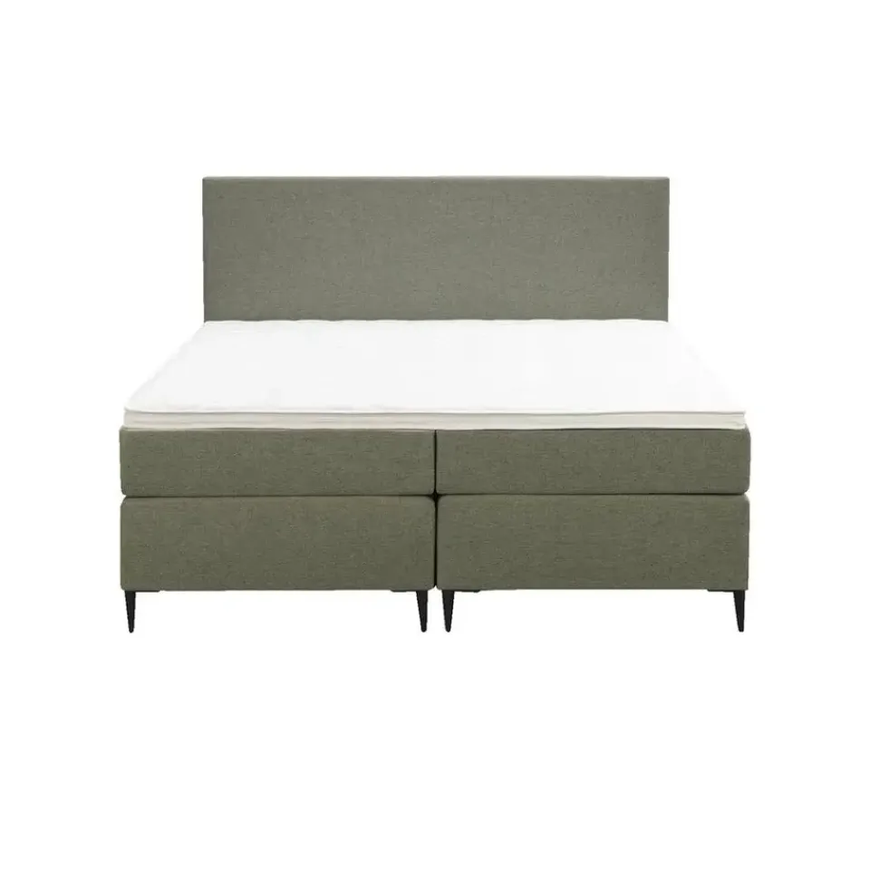Leen Bakker Boxspring Liv egaal - groen - 180x200 cm - slanke poot Clearance