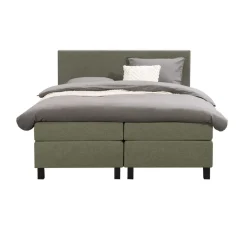 Leen Bakker Boxspring Liv egaal - groen - 180x200 cm - vierkante poot Online