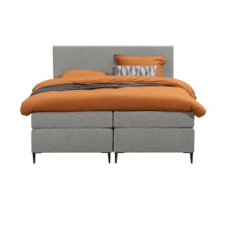 Leen Bakker Boxspring Liv egaal - lichtgrijs - 180x200 cm - slanke poot Best