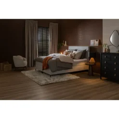 Leen Bakker Boxspring Liv egaal - lichtgrijs - 180x200 cm - slanke poot Best