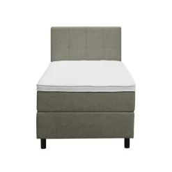Leen Bakker Boxspring Liv geblokt - groen - 90x200 cm - ronde poot Best