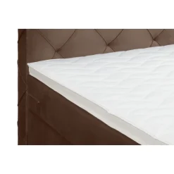 Leen Bakker Boxspring Liv geruit - bruin - 90x200 cm - slanke poot Online