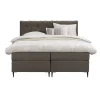 Leen Bakker Boxspring Liv geruit - donkerbruin - 160x200 cm - slanke poot Hot