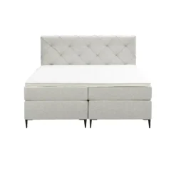 Leen Bakker Boxspring Liv geruit - ecru - 160x200 cm - slanke poot Sale