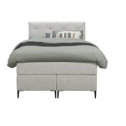 Leen Bakker Boxspring Liv geruit - ecru - 120x200 cm - slanke poot Hot