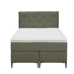 Leen Bakker Boxspring Liv geruit - groen - 120x200 cm - slanke poot Discount