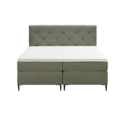 Leen Bakker Boxspring Liv geruit - groen - 180x200 cm - slanke poot Hot