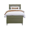 Leen Bakker Boxspring Liv geruit - groen - 90x200 cm - slanke poot Clearance