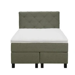 Leen Bakker Boxspring Liv geruit - groen - 120x200 cm - vierkante poot Clearance