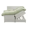 Leen Bakker Boxspring met opbergruimte Liv egaal - ecru - 160x200 cm