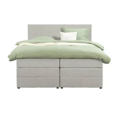Leen Bakker Boxspring met opbergruimte Liv egaal - ecru - 160x200 cm