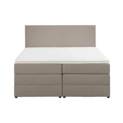 Leen Bakker Boxspring met opbergruimte Liv egaal - beige - 140x200 cm Clearance