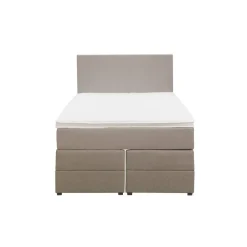 Leen Bakker Boxspring met opbergruimte Liv egaal - beige - 120x200 cm