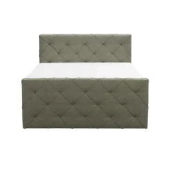 Leen Bakker Boxspring met opbergruimte en voetbord Liv geruit - groen - 140x200cm Hot