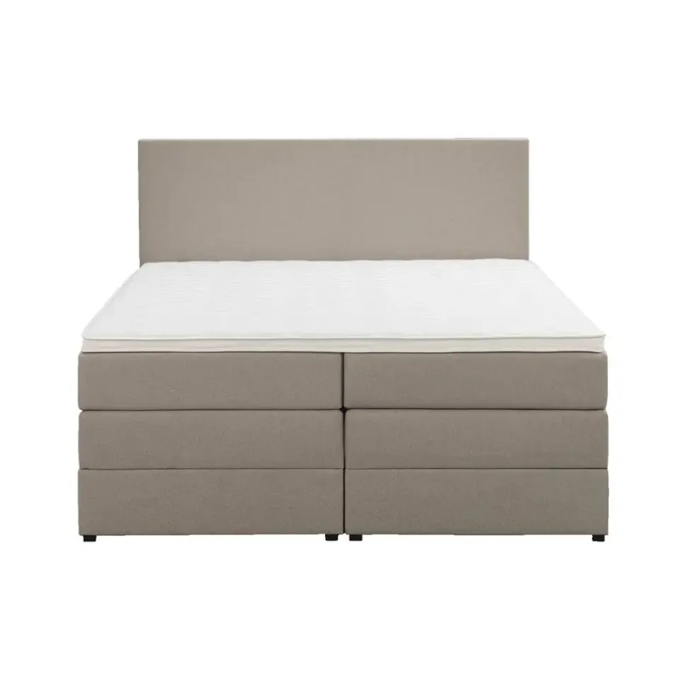 Leen Bakker Boxspring met opbergruimte Liv egaal - beige - 180x200 cm Sale