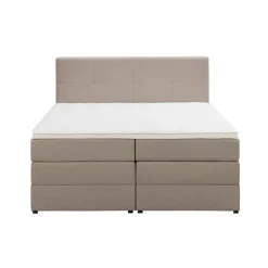 Leen Bakker Boxspring met opbergruimte Liv geblokt - beige - 180x200 cm Online