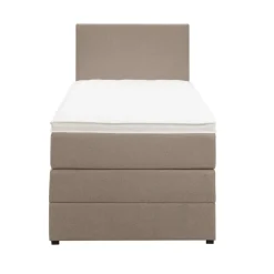 Leen Bakker Boxspring met opbergruimte Liv egaal - beige - 90x200 cm Clearance