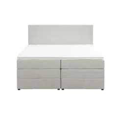 Leen Bakker Boxspring met opbergruimte Liv egaal - ecru - 140x200 cm Clearance
