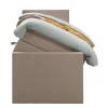 Leen Bakker Boxspring met opbergruimte en voetbord Liv egaal - beige - 90x200cm New