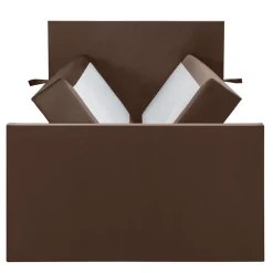 Leen Bakker Boxspring met opbergruimte en voetbord Liv egaal - bruin - 120x200cm Sale