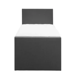 Leen Bakker Boxspring met opbergruimte en voetbord Liv egaal - antraciet - 90x200cm Sale