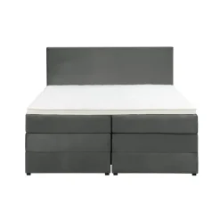Leen Bakker Boxspring met opbergruimte Liv egaal - grijs - 160x200 cm Best