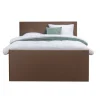 Leen Bakker Boxspring met voetbord Liv egaal - bruin - 160x200 cm - slanke poot