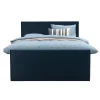 Leen Bakker Boxspring met voetbord Liv egaal - blauw - 180x200 cm - slanke poot Outlet