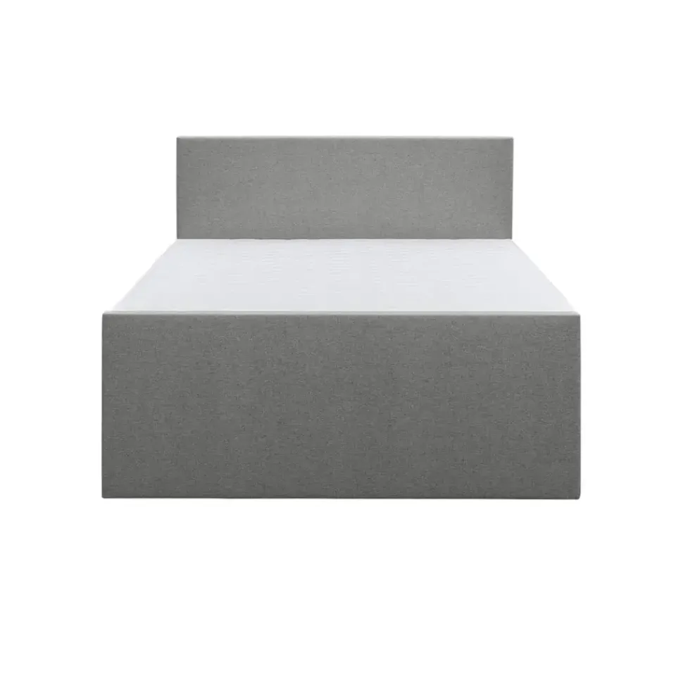 Leen Bakker Boxspring met voetbord Liv egaal - lichtgrijs - 180x200 cm - ronde poot Discount
