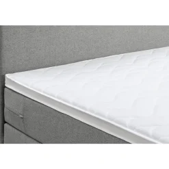 Leen Bakker Boxspring met voetbord Liv egaal - lichtgrijs - 180x200 cm - ronde poot Discount