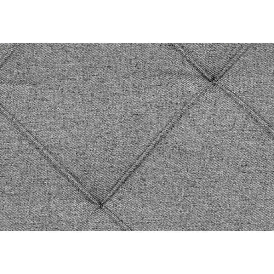 Leen Bakker Boxspring met voetbord Liv geruit - lichtgrijs - 140x200 cm - ronde poot Discount