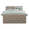 Leen Bakker Boxspring met voetbord Liv geruit - beige - 180x200 cm - slanke poot Outlet
