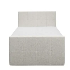 Leen Bakker Boxspring met voetbord Liv geblokt - ecru - 120x200 cm - ronde poot Hot