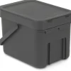 Brabantia Sort & Go Afvalemmer - 6L - Grijs Best